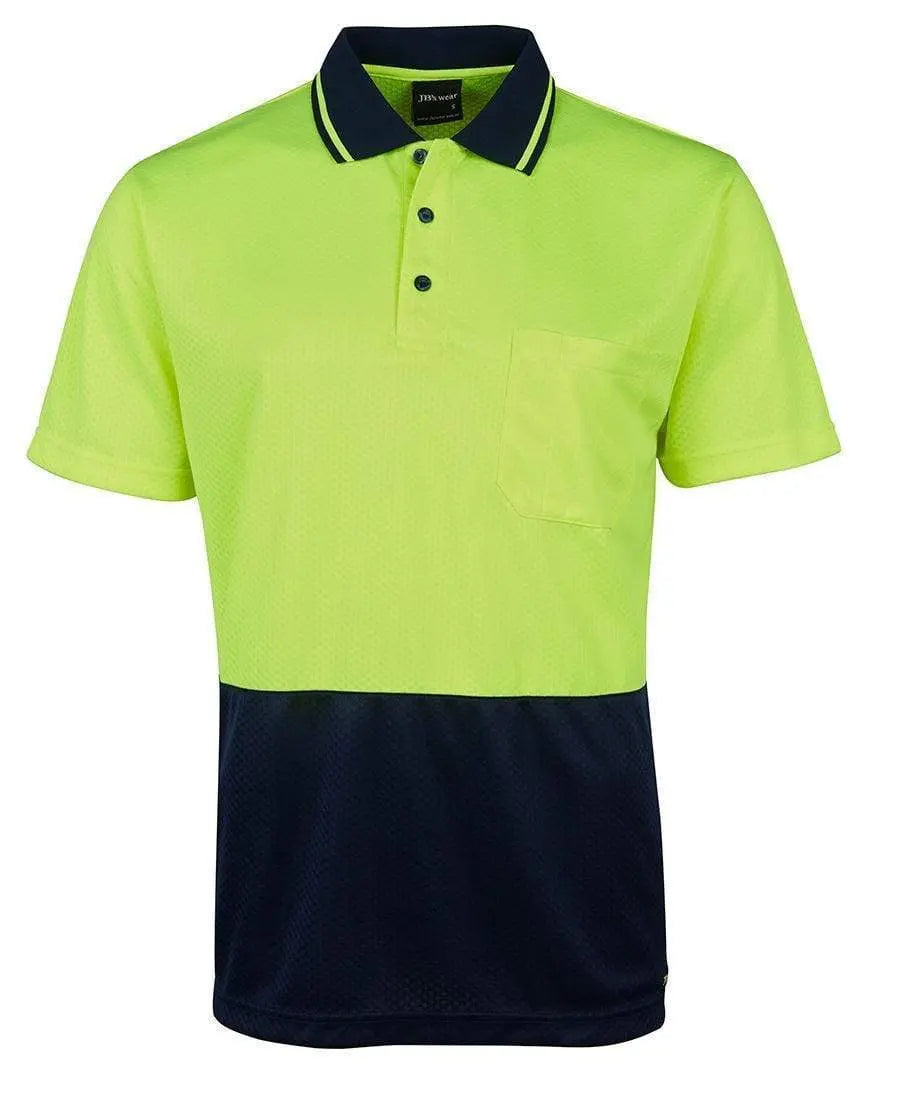 JB'S Hi-Vis Jacquard Non Cuff Polo 6HJNC Metro Workwear.